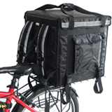 PK-92V: Large Rigid Heavy Duty Food Delivery Box for Motorcycle with Metal Rack, Top Open, 18