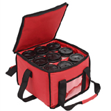 PK-18A: Drink Carrier and Food Delivery Bag with 3 Cup Holder Bags Holds up to 9 Coffee Cups, Tote Bags