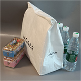 PK-17L Kraft Lunch Thermal Bag for Food Takeaway, Big Waterproof Paper Reusable Insulated Bag