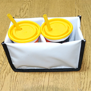 PK-HOLDER2: Cup Holder for Side Loading Bags, Avoid Spillage, to Fit 2 Cups, 20cm * 10cm * 12cm